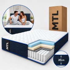 COLCHON SELLADO AL VACIO CON RESORTE 190 x 140 x 20 cm