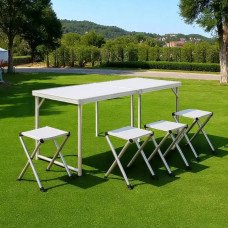 MESA PLEGABLE + 4 SILLAS 120 x 60 x 70 cm