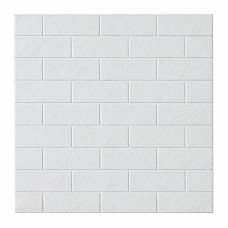 Placas Autoadhesivas 3D Símil Ladrillo BLANCO Para Pared 70x77cm