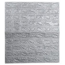 Placas Autoadhesivas 3D Símil Ladrillo GRIS Para Pared  70x77cm