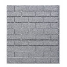 Placas Autoadhesivas 3D Símil Ladrillo Rugoso GRIS Para Pared 70x75cm