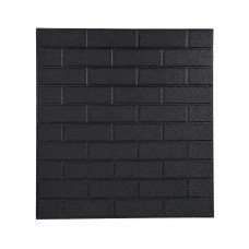 Placas Autoadhesivas 3D Símil Ladrillo Rugoso NEGRO Para Pared 70x75cm