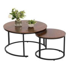 MESA REDONDA DOBLE 70x45cm Y 50x40
