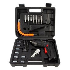 ATORNILLADOR INALAMBRICO CARGA USB 47 PIEZAS