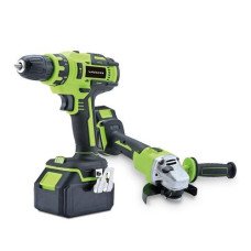 SET TALADRO + AMOLADORA INALAMBRICO WINCO