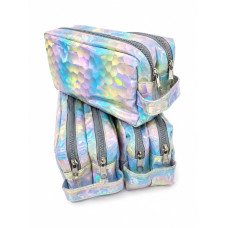 CARTUCHERA DOBLE HOLOGRAFICA PRISMA PASTEL GRANDE
