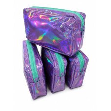 CARTUCHERA HOLOGRAFICA LILA GRANDE