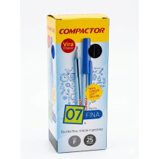LAPICERAS COMPACTOR NEGRO TRAZO FINO  X25 UNIDADES 