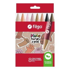 CRAYONES ESCOLARES PIEL X8