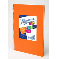 Cuaderno ABC Forrado Naranja vinilica  con Espiral  X60 Hojas Rayado