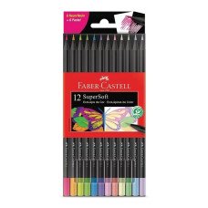 LAPICES SUPERSOFT TONOS NEON / PASTEL FABER-CASTELL X12