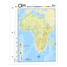 MAPA Nº 3 AFRICA FISICO POLITICO ALFA X40 