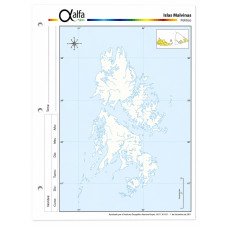 MAPA Nº 3 ISLAS MALVINAS POLITICO ALFA X40 
