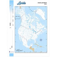 MAPA Nº 3 AMERICA DEL NORTE POLITICO LAPRIDA X40