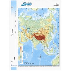 MAPA Nº 3 ASIA FISICO POLITICO LAPRIDA X40