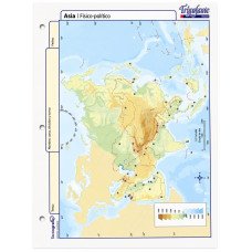MAPA Nº 3 ASIA FISICO POLITICO TRIUNFANTE X40 