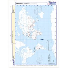 MAPA Nº 3 PLANISFERIO POLITICO TRIUNFANTE X40 