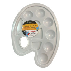 Paleta Mezcladora 22.5x17cm Plastica 10 Hoyos Cerdas Blanca