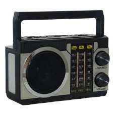 RADIO CON LINTERNA CARGA SOLAR Y USB