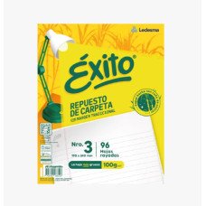 REPUESTO DE HOJAS N°3 EXITO 96 HOJAS RAYADAS