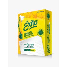 REPUESTO DE HOJAS N°3 EXITO 480 HOJAS RAYADAS