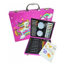 SET DE ARTE VALIJA UNICORNIO 48 PCS 