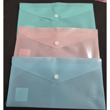SOBRE PP CON BOTÓN SIMPLE  OFICIO INGLÉS COLORES PASTL