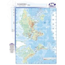MAPA Nº 3 PLANISFERIO FISICO POLITICO MC X40 