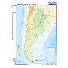 MAPA Nº 3 ARGENTINA FISICO POLITICO TRIUNFANTE X40 