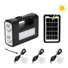 KIT BATERIA SOLAR + PANTALLA SOLAR + CARGA USB + 3 FOCOS LED
