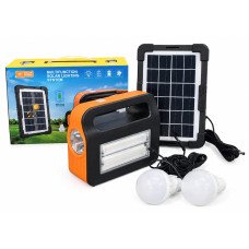 KIT BATERIA SOLAR + PANTALLA SOLAR + CARGA USB + 2 FOCOS LED