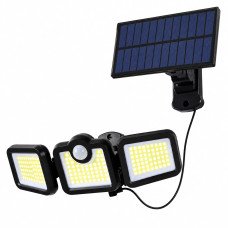 LAMPARA SOLAR DE 3 CABEZAS CON SENSOR