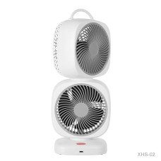 VENTILADOR DOBLE DE ESCRITORIO GRANDE  RECARGABLE